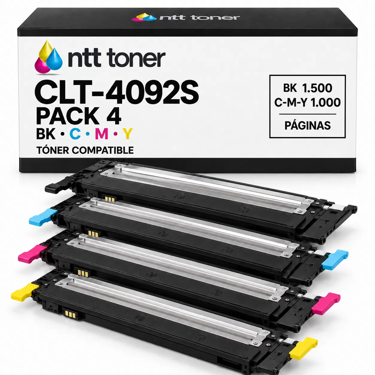 Pack 4 Toner Samsung CLT-P4092C Compatibles Pack 4 Toner Samsung CLT-P4092C Compatibles
